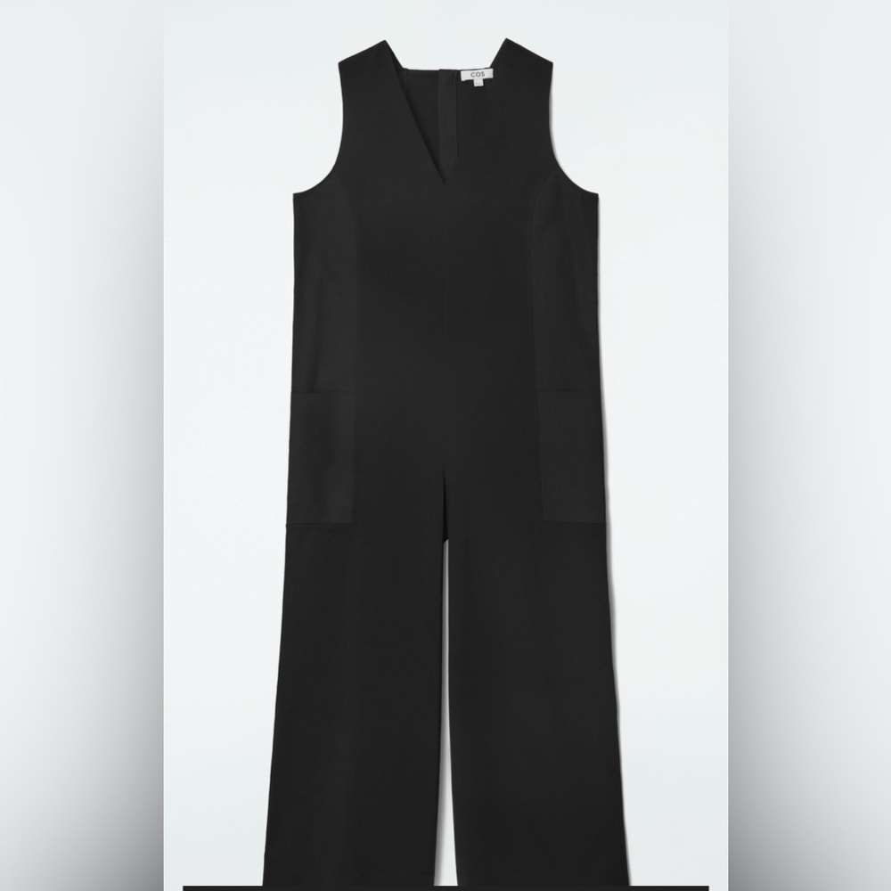 COS Oversized V-neck Jumpsuit, XS, Black, New Without Tags (Removed)